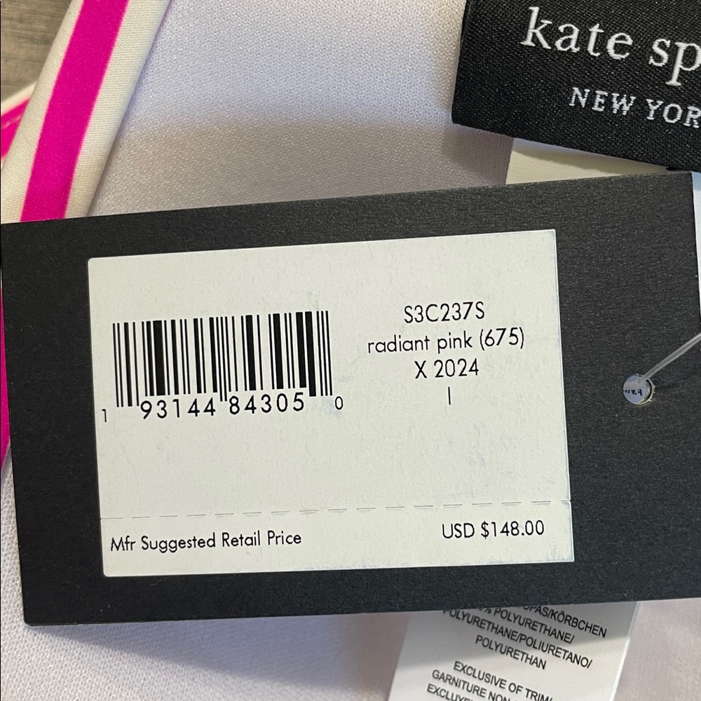 kate spade striped pink bandeau bikini top - Picture 5 of 7